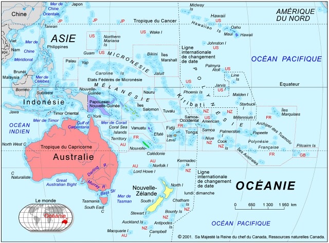 carte oceanie